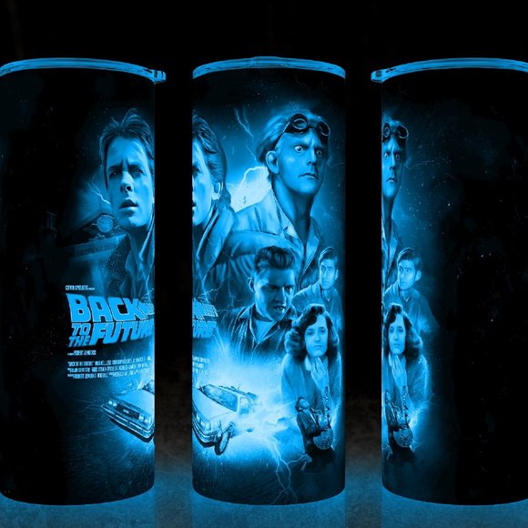 Glow in the Dark Back to the Future Marty McFly Cup Mug Tumbler - Picture 1 of 2